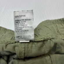 Load image into Gallery viewer, Boys Anko, green cotton shorts, elasticated, GUC, size 9,