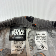 Load image into Gallery viewer, Boys Star Wars, lightweight pyjama shorts, EUC, size 6,