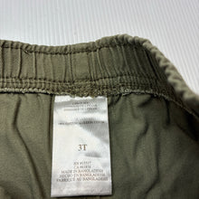 Load image into Gallery viewer, Unisex khaki, cotton shorts, elasticated, EUC, size 3,