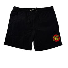 Load image into Gallery viewer, Boys SANTA CRUZ, black lightweight shorts, elasticated, EUC, size 12,
