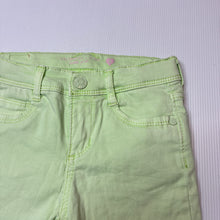 Load image into Gallery viewer, Girls Celebrity Pink, green stretchy shorts, adjustable, light mark front left leg, GUC, size 5,