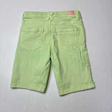 Load image into Gallery viewer, Girls Celebrity Pink, green stretchy shorts, adjustable, light mark front left leg, GUC, size 5,