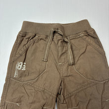 Load image into Gallery viewer, Boys Target, lightweight cotton pants, elasticated, EUC, size 0,