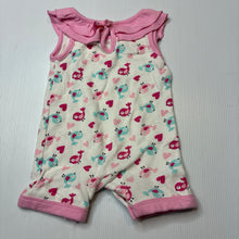 Load image into Gallery viewer, Girls Tiny Little Wonders, soft cotton romper, birds, EUC, size 0000,
