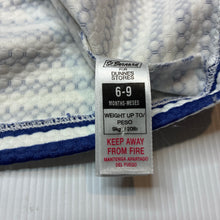 Load image into Gallery viewer, Girls St Bernard, blue &amp; white stripe short sleeve dress, GUC, size 0, L: 40cm