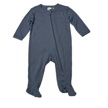 Load image into Gallery viewer, Unisex Anko, ribbed cotton zip coverall / romper, EUC, size 000,