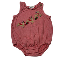 Load image into Gallery viewer, Girls Bebe by Minihaha, stretchy Christmas romper, reindeer, EUC, size 0,