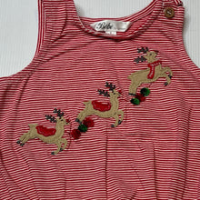 Load image into Gallery viewer, Girls Bebe by Minihaha, stretchy Christmas romper, reindeer, EUC, size 0,