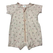 Load image into Gallery viewer, Girls Target, stretchy organic cotton blend zip romper, EUC, size 000,