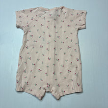 Load image into Gallery viewer, Girls Target, stretchy organic cotton blend zip romper, EUC, size 000,