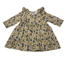 Load image into Gallery viewer, Girls Baby Berry, floral stretch cotton romper dress, EUC, size 00, L: 36cm