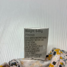 Load image into Gallery viewer, Girls Baby Berry, floral stretch cotton romper dress, EUC, size 00, L: 36cm