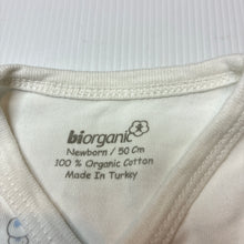 Load image into Gallery viewer, Unisex Biorganic, soft feel organic cotton bodysuit / romper, EUC, size 0000,