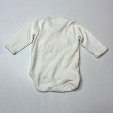 Load image into Gallery viewer, Unisex Biorganic, soft feel organic cotton bodysuit / romper, EUC, size 0000,