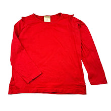 Load image into Gallery viewer, Girls Lily &amp; Dan, red cotton long sleeve tee / top, GUC, size 6,