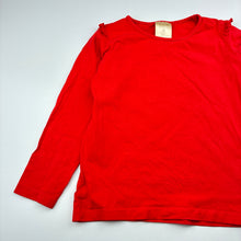 Load image into Gallery viewer, Girls Lily &amp; Dan, red cotton long sleeve tee / top, GUC, size 6,