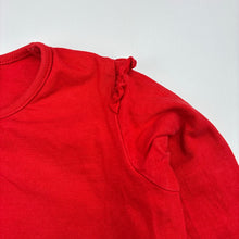 Load image into Gallery viewer, Girls Lily &amp; Dan, red cotton long sleeve tee / top, GUC, size 6,