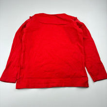Load image into Gallery viewer, Girls Lily &amp; Dan, red cotton long sleeve tee / top, GUC, size 6,
