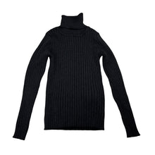 Load image into Gallery viewer, Girls Zara, black ribbed skivvy top, GUC, size 6,