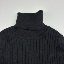 Load image into Gallery viewer, Girls Zara, black ribbed skivvy top, GUC, size 6,