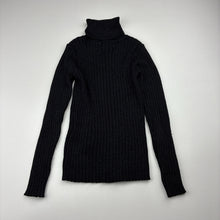 Load image into Gallery viewer, Girls Zara, black ribbed skivvy top, GUC, size 6,