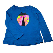 Load image into Gallery viewer, Girls Cotton On, cotton long sleeve t-shirt, sequin ladybird, FUC, size 6,