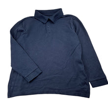 Load image into Gallery viewer, Unisex Target, navy cotton long sleeve school polo shirt, GUC, size 7-8,
