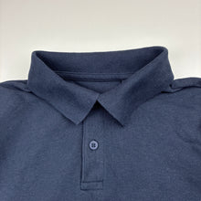 Load image into Gallery viewer, Unisex Target, navy cotton long sleeve school polo shirt, GUC, size 7-8,