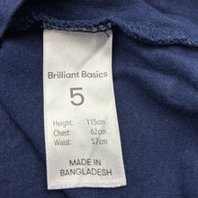 Load image into Gallery viewer, Unisex Brilliant Basics, navy cotton long sleeve top, wash fade, FUC, size 5,