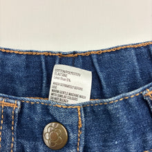 Load image into Gallery viewer, Girls H&amp;T, blue stretch denim jeans adjustable, GUC, size 1,
