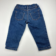 Load image into Gallery viewer, Girls H&amp;T, blue stretch denim jeans adjustable, GUC, size 1,