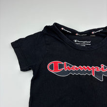 Load image into Gallery viewer, Girls Champion Authentic, black cotton t-shirt / top, FUC, size 4,