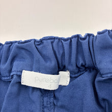Load image into Gallery viewer, Boys purebaby, blue organic cotton shorts, adjustable, wash fade, FUC, size 4,