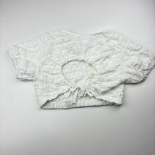 Load image into Gallery viewer, Girls Zara, cropped crinkle short sleeve top, FUC, size 6,