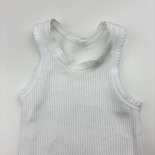 Load image into Gallery viewer, Unisex Bonds, white ribbed cotton singlet top, GUC, size 0000,