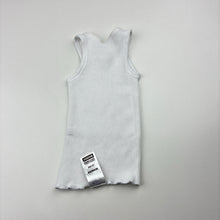 Load image into Gallery viewer, Unisex Bonds, white ribbed cotton singlet top, GUC, size 0000,