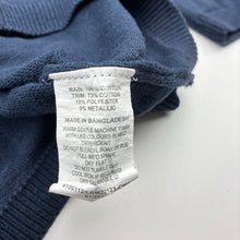 Load image into Gallery viewer, Girls Milkshake, navy knitted cotton long sleeve dress, GUC, size 6, L: 57cm