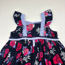 Load image into Gallery viewer, Girls Pumpkin Patch, floral corduroy cotton dress, FUC, size 4, L: 54cm