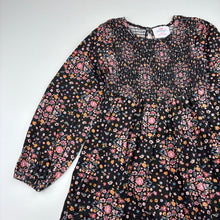 Load image into Gallery viewer, Girls Mango, floral cotton long sleeve dress, wash fade, FUC, size 6, L: 61cm