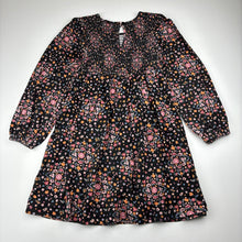 Load image into Gallery viewer, Girls Mango, floral cotton long sleeve dress, wash fade, FUC, size 6, L: 61cm
