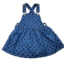 Load image into Gallery viewer, Girls Anko, denim lightweight overalls dress / pinafore, GUC, size 4, L: 52cm