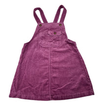 Load image into Gallery viewer, Girls Zara, corduroy cotton overalls dress / pinafore, EUC, size 3-4, L: 55cm