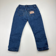 Load image into Gallery viewer, Unisex Petit Bateau, stretch knit denim, pants, elasticated, GUC, size 2,
