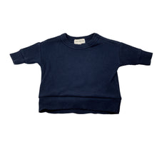 Load image into Gallery viewer, Unisex Designer Kidz, navy ribbed top, wash fade, FUC, size 000,