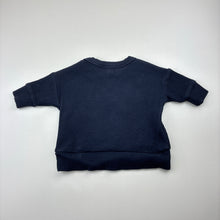Load image into Gallery viewer, Unisex Designer Kidz, navy ribbed top, wash fade, FUC, size 000,