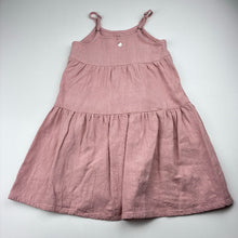 Load image into Gallery viewer, Girls Anko, pink viscose / linen summer dress, GUC, size 5, L: 57cm