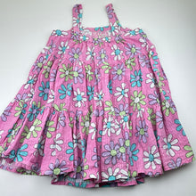 Load image into Gallery viewer, Girls Mango, floral cotton summer dress, GUC, size 7, L: 64cm