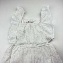 Load image into Gallery viewer, Girls Zara, lined, embroidered cotton summer dress, GUC, size 6, L: 61cm
