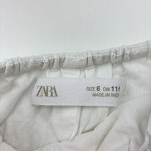 Load image into Gallery viewer, Girls Zara, lined, embroidered cotton summer dress, GUC, size 6, L: 61cm