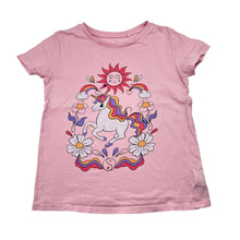 Load image into Gallery viewer, Girls Target, organic cotton t-shirt, unicorn, FUC, size 5,